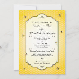 Honeybee Mor till Bee Baby Shower Inbjudningar