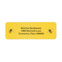 Honeybee Mor till Bee Baby Shower Returadress Etikett