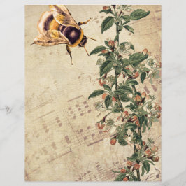 Honeybee och Apple-Blommar med Music Background