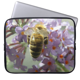Honeybee och Buddleia Flowers Laptop sleeve