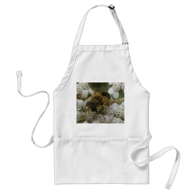 Honeybee och Flowers Apron Förkläde (Framsidan)