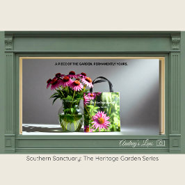 Honeybee & Pink Coneflower Eco-Friendly Tote Tygkasse