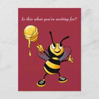 Honeybee Rosh HaShana Postcard Vykort