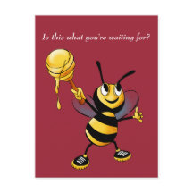 Honeybee Rosh HaShana Postcard
