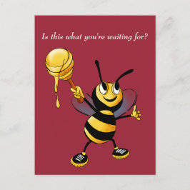 Honeybee Rosh HaShana Postcard Vykort