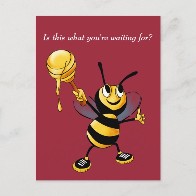 Honeybee Rosh HaShana Postcard Vykort (Framsida)