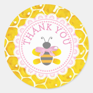 Honeybee Tack Honeycomb Stickers Runt Klistermärke