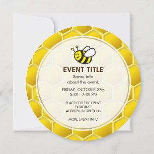 Honeybee Tecknad Inbjudningar