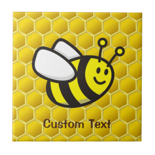 Honeybee Tecknad Kakelplatta