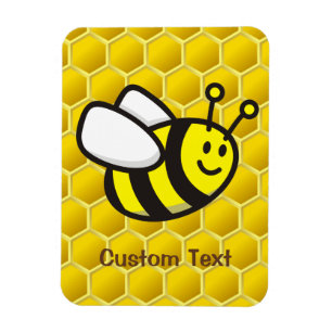 Honeybee tecknad magnet