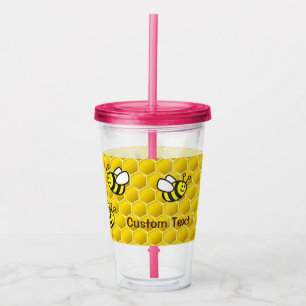 Honeybee Tecknad Take Away Mugg