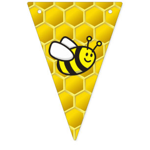 Honeybee Tecknad Vimplar