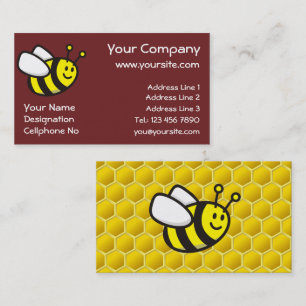 Honeybee Tecknad Visitkort