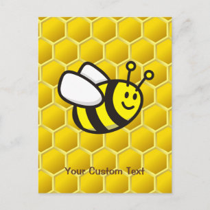 Honeybee tecknad vykort