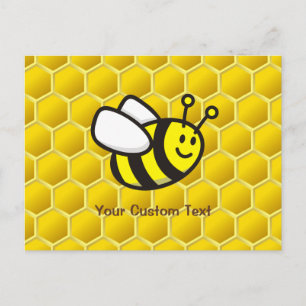 Honeybee tecknad vykort