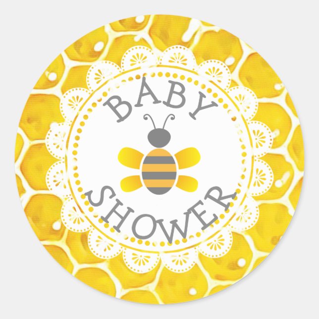 Honeybee ThLED Honeycomb Stickers Runt Klistermärke (Framsida)