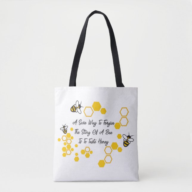 Honeybee Tote Bag Tygkasse (Framsida)