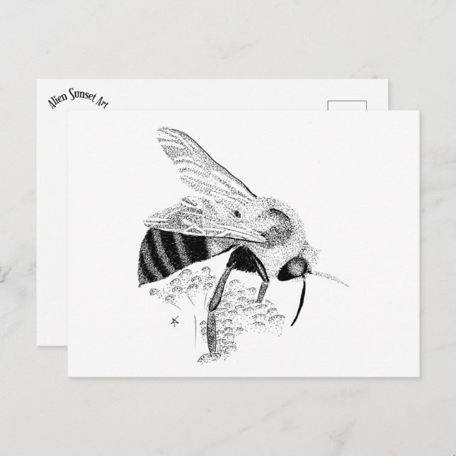 Honeybee Vykort (Fram/baksida)