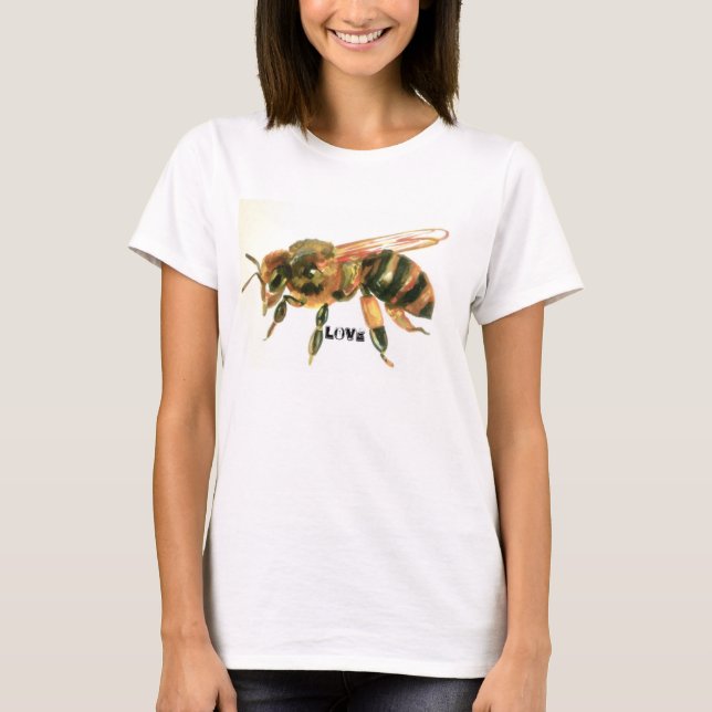 Honeybeekärlek Tee Shirt (Framsida)