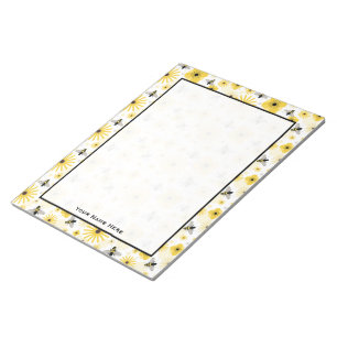 Honeybees Flowers & Polka dots Anteckningsblock