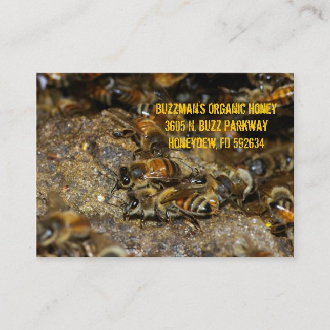 Honeybees på arbete visitkort (Framsida)