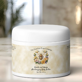 Honeybeon Parchment Cosmetics Burk-etikett Vattenflaska Etikett