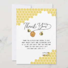 Honeycomb Baby Shower Cute Little Bees Honeycomb Tack Kort