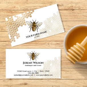 Honeycomb Bee Bee Beebibibibiodlingsare Apiarist H Visitkort