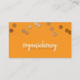 Honeycomb Bee Farm Apiary Guld Visitkort