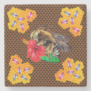 Honeycomb Bee Garden Stenunderlägg