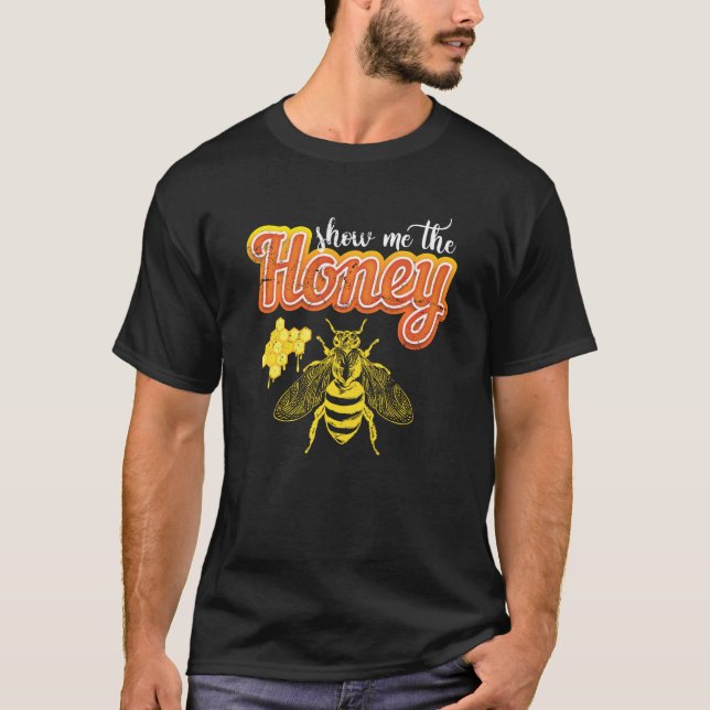 Honeycomb Bee Hive Bibiodling T Shirt (Framsida)