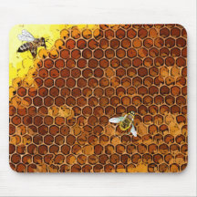 Honeycomb Beehive Honungsbin Mouse Pad