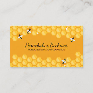 Honeycomb Beehive Ram Apiary Visitkort