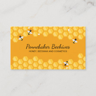 Honeycomb Beehive Ram Apiary Visitkort