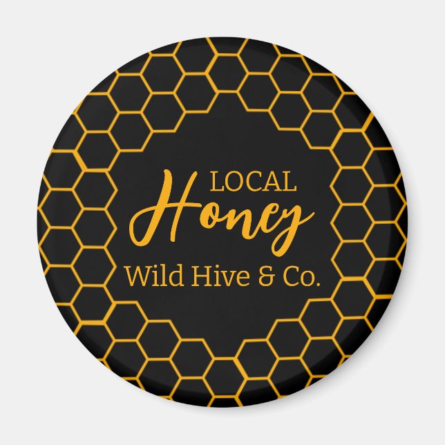 Honeycomb – Black or White Background Magnet (Framsidan)