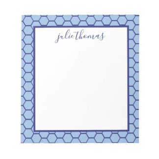 Honeycomb Blue and Navy Anteckningsblock