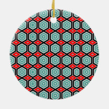 Honeycomb Ceramic Circle Ornament