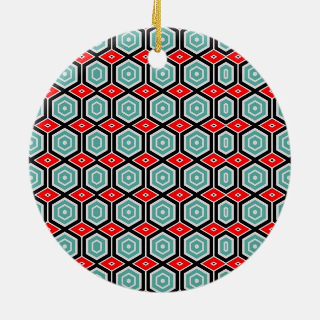 Honeycomb Ceramic Circle Ornament (Baksidan)