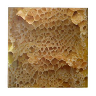 Honeycomb guld abstrakt digital art kakelplatta