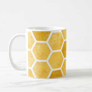 Honeycomb gult bin mugg