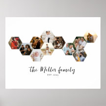 Honeycomb Hexagon Photo Collage 11 Bilder Famil