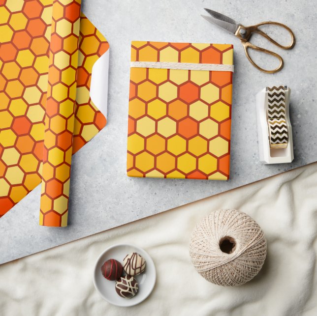 Honeycomb Hexagon Wrapping Papper | Presentpapper (Hantverk)