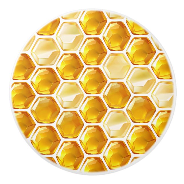 Honeycomb Hexagons fyllda med honung Knopp (Framsidan)