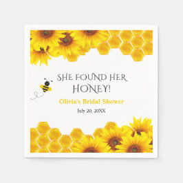 Honeycomb Hon Fann Sin Honey Bröllopsdusch  Pappersservett