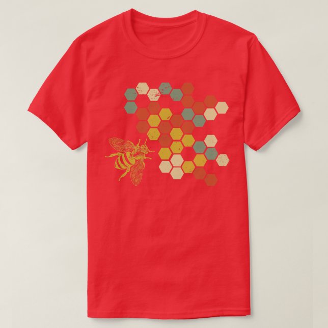 Honeycomb Honung Bee Hobby Bebiodlingseper T Shirt (Design framsida)