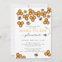 Honeycomb Humla Baby Shower-inbjudan
