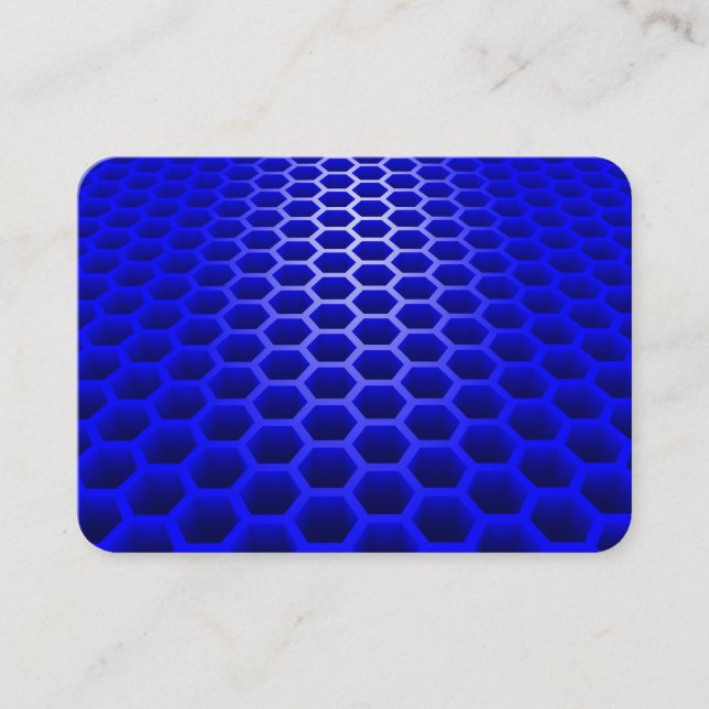 Honeycomb i Perspektiv Blue Visitkort (Framsida)