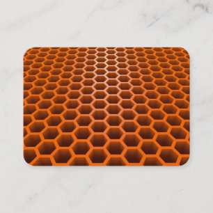 Honeycomb i Perspektiv Orange Visitkort