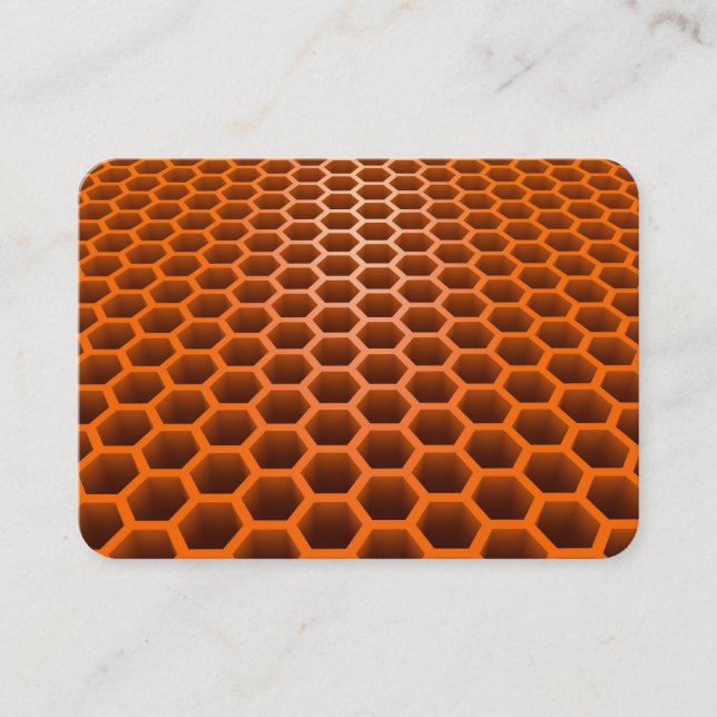Honeycomb i Perspektiv Orange Visitkort (Framsida)