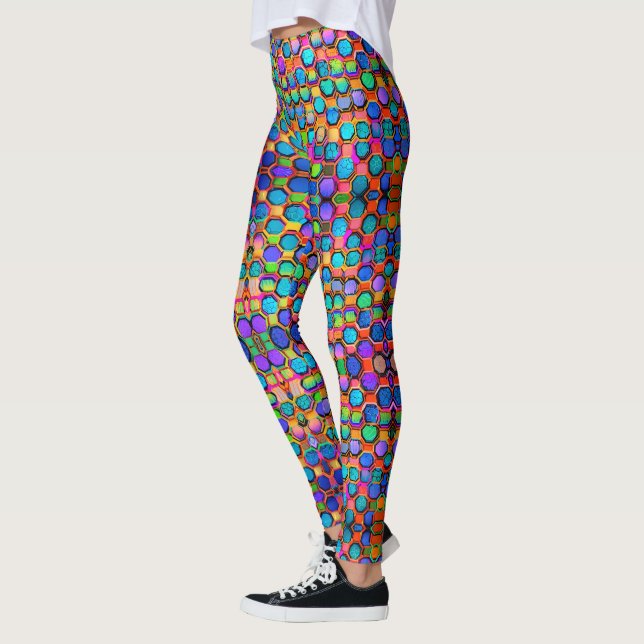 Honeycomb Kaleidoscope Leggings (Vänster)
